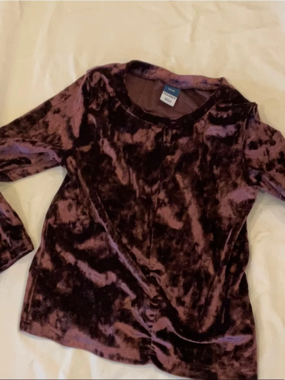 crushed velvet Old Navy size 5 long sleeve